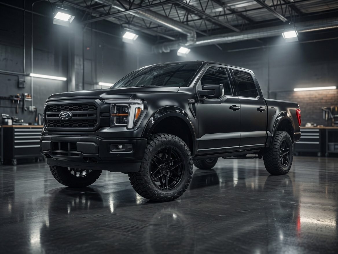 Blacked-out supercharged Ford F-150 850R build